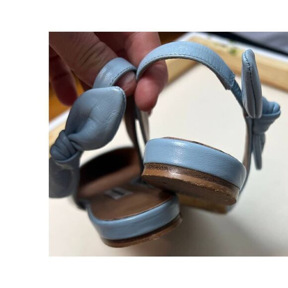 Tabitha Simmons Blue Slingback Bow Flats Sz. 36 (US 5.5) - Picture 8 of 9